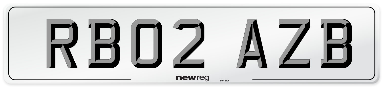 RB02 AZB Number Plate from New Reg